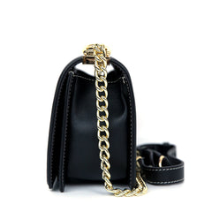 Handmade Leather Swan Carving Crossbody Bag