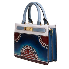 Handmade Classicism Carving Crossbody Top Handle Bag