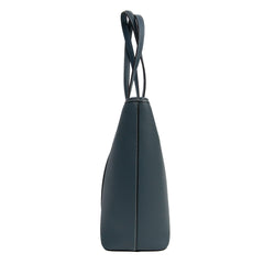 Horse Pattern Leather Carving Handmade Spacious Tote Bag - Blue