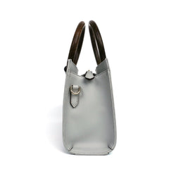 Circles Handmade Embroidery Leather Handbag - Mountains